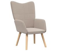 vidaXL Sillón Relaxante Tela de Lana Curly Gris Claro