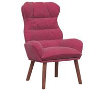 vidaXL Sillón Relaxante Terciopelo Rojo Vino