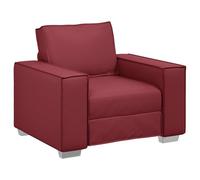 vidaXL Sillón Moderno Rojo Vino Asiento Elegante para Adultos Tapizado Cómodo y Duradero Silla Compacta de Una Plaza para Sala de Estar Solo para Interior Leer o Reclinable