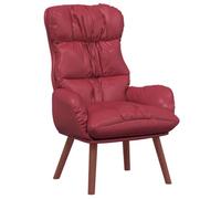 vidaXL sillón Rojo Vino 69 x 74 x 93 cm Cuero Artificial, Sillón Moderno y Elegante, Asiento cómodo Acolchado, Cuero sintético Resistente para Sala, Oficina