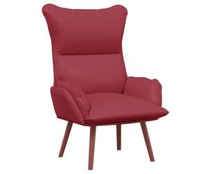 vidaXL sillón Rojo vino 69 x 74 x 93 cm Cuero artificial | Hecho para relajarte después de un día pesado, Un look moderno que queda en cualquier parte, Este sillón es de poliéster