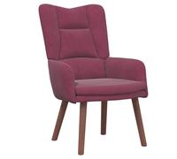 Sillón Relaxante de Terciopelo Rojo Vino