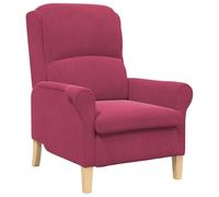 vidaXL Sillón Borgoña Borgoña Tela de poliéster con Patas de Madera