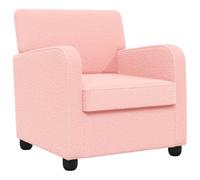 vidaXL Sillón Rosa Borreguillo sintético