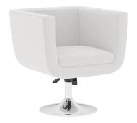 vidaXL Sillón Salón Bar Giratorio Moderno Cuero Artificial Blanco Silla Hogar