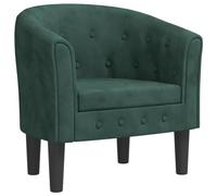 Vidaxl sillón de terciopelo verde oscuro