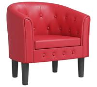 vidaXL Sillón en cuero sintético Rojo