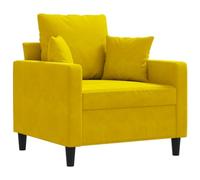vidaXL Sillón, Silla con Respaldo Reposabrazos, Sofá de Relax Descanso Televisión, Asiento Tapizado para Salón Casa, Terciopelo Amarillo