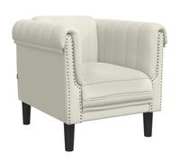 vidaXL Sillón, Silla Tapizada con Respaldo Reposabrazos, Sofá de Descanso Relax Televisión, Asiento para Salón Hogar, Terciopelo Color Crema