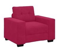 vidaXL Sillón sofá Color Rojo Vino, 100x78x80 cm, Terciopelo