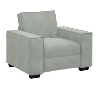 vidaXL Sillón sofá Gris Claro 60 cm Terciopelo