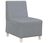 vidaXL Sillón Sofá Tela Gris Claro 55 cm, sofá Individual, sofá cómodo, sillón de televisión, sofá, Asientos de sofá, sofá Relajante