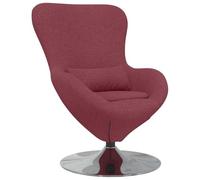 sillón moderno vidaXL de color borgoña con cojín para sala de estar oficina, tela duradera, diseño ergonómico estiloso, solución de asientos interior, silla tapizada para un puesto, muebles de lectura