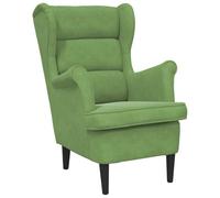 vidaXL Sillón TV Relajante Silla Auxiliar Salón Sala de Estar Oficina Asiento Acolchado Orejero Butaca Muebles Mobiliario Terciopelo Verde Claro