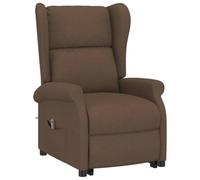 vidaXL Sillón TV Sistema de Elevación Reclinable Silla Levantapersonas Relax Mueble Balanceador Elevador Ergonómico Cómoda Tela Marrón