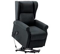 vidaXL Sillón TV Sistema de Elevación Reclinable Silla Levantapersonas Relax Mueble Balanceador Elevador Ergonómico Cómoda Tela Gris Oscuro