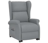 vidaXL Sillón TV Sistema de Elevación Reclinable Silla Levantapersonas Relax Mueble Balanceador Elevador Ergonómico Cómoda Tela Gris Claro
