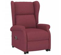 vidaXL Sillón TV Sistema de Elevación Reclinable Silla Levantapersonas Relax Mueble Balanceador Elevador Ergonómico Cómoda Tela Vino Tinto