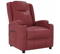 vidaXL Sillón TV Sistema de Elevación Tumbona Taburete Asiento Hogar Dormitorio Salón Oficina Despacho Comedor Interior Banco Cuero Sintético Vino Tinto