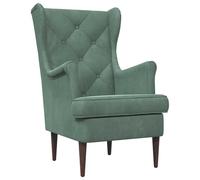 vidaXL sillón Verde Mar Terciopelo, Sillón de Dormitorio, Moderno y de Terciopelo, Suave y cómodo, tapizado, Ideal para Sala contemporánea