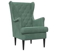 vidaXL sillón Verde Mar Terciopelo, Sillón Moderno y cómodo para Sala, Elegante Silla de Acento de Terciopelo, Asiento Suave para el Dormitorio