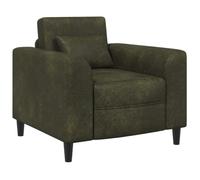 vidaXL Sillón Verde Militar Cuero de Suede Sintético