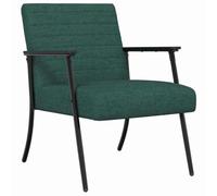 vidaXL sillón Verde Oscuro 59 x 75 x 78 cm Tela, Sillón Moderno, diseño Rectangular, Estilo Actual con Soporte ergonómico, Ideal para Comodidad y funcionalidad, Espacio Adecuado