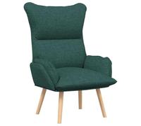 vidaXL sillón Verde Oscuro 69 x 74 x 93 cm Tela, Sillón, Diseño Moderno, Poliéster Duradero, Asientos para Sala de Estar, Acogedor, Silla Ergonómica, Estructura de Madera Maciza, Estilo Compacto