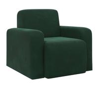 vidaXL Sillón Verde Oscuro Terciopelo