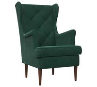 vidaXL sillón Verde Oscuro Terciopelo, Sillón de Dormitorio, Moderno y de Terciopelo, Suave y cómodo, tapizado, Ideal para Sala contemporánea