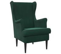 vidaXL sillón Verde Oscuro Terciopelo, Sillón Elegante para el Dormitorio, Asiento de Terciopelo Moderno, tapizado Suave para relajarte