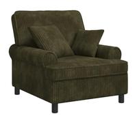 vidaXL Sillón XL con Cojines Verde Tejido de 1,5 líneas