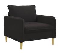 vidaXL Sillón XL Negro Bouclé