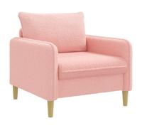 vidaXL Sillón XL Rosa Bouclé