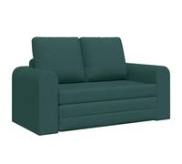 vidaXL Sillón y sofá Cama Verde Oscuro 2 en 1. Tamaño Compacto: 148 x 71 x 83 cm. Asientos tapizados Ideales para la Sala de Estar o el Dormitorio. Diseño versátil Que se Adapta a Cualquier Lugar. P