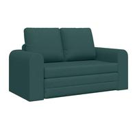 vidaXL Sillón y sofá Cama Verde Oscuro 2 en 1. Tamaño Compacto: 148 x 71 x 83 cm. Asientos tapizados Ideales para la Sala de Estar o el Dormitorio. Diseño versátil Que se Adapta a Cualquier Lugar. P