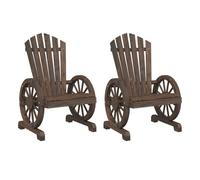 Vidaxl sillones de jardín adirondack 2 uds madera maciza de abeto