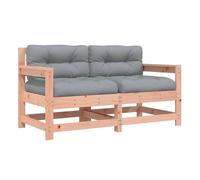 Vidaxl sillones de jardín y cojines 2 uds madera maciza abeto douglas