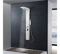 vidaXL Sistema de panel de ducha acero inoxidable cuadrado