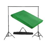 vidaXL Sistema de Fondo para Estudio Fotografía con Soporte Verde 300X300 cm