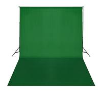 vidaXL Sistema de Fondo de Estudio de Fotografía con Soporte Verde 500x300 cm