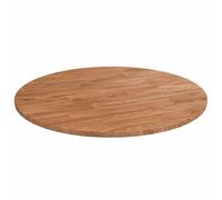 vidaXL Tablero de Mesa Redonda Escritorio Superficie Salón Cocina Comedor Oficina Auxiliar Consola Centro Madera de Roble Marrón Claro