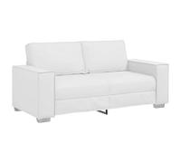 vidaXL Sofá Loveseat Chic Blanco Sala de Estar Oficina Uso Interior Moderno Compacto Duradero Couch Asientos de 2 Plazas con Relleno de Espuma Tapizado Resistente a Las Manchas Pequeño Moderno