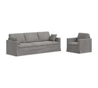vidaXL Sofá 2 pcs Gris Claro 228 x 78 x 80 cm Terciopelo, Sala de Estar, Forma Rectangular, diseño Moderno, Materiales duraderos, características ergonómicas para Comodidad y Estilo en Cualquier ESPA