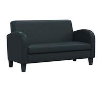vidaXL Sofá 2 plazas Cuero Artificial Negro