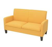 Sofá De 2 Plazas 135x65x76 Cm Amarillo Vidaxl