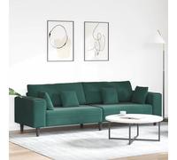 vidaXL Sofá 250 x 77 x 76 cm Terciopelo, Sofá para , diseño moderno, de contrachapado, cojines de espuma, asientos elegantes, tapicería de calidad
