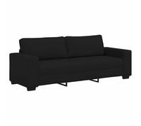 vidaXL Sofá 3 plazas Tela Negro 180 cm, sofá, sofá de Tres plazas, sofá de Tela de 3 plazas, sofá de 3 plazas, sofá de Tela