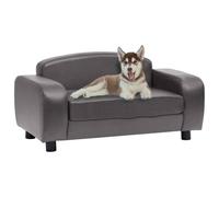 Vidaxl sofá alargado gris para perros
