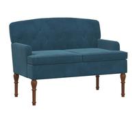 vidaXL Sofá Amoroso con Botones Acolchados Azul 111 x 65 x 79 cm, Sofá tapizado con reposabrazos, Respaldo Firme, Asiento de Terciopelo, Patas torneadas, cómodo y Resistente